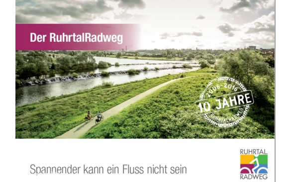 Titelseite der Dokumentation des Ruhrtalradwegs anlässlich des 10- jährigen Jubiläums.