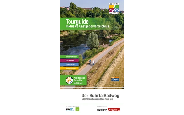 Titelbild des RuhrtalRadweg Tourguide 2023
