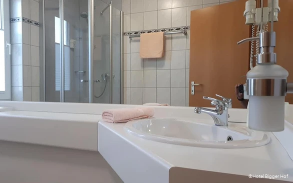 Badezimmer des Hotels Bigger Hof in Olsberg