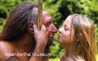 Neanderthaler und Mädchen